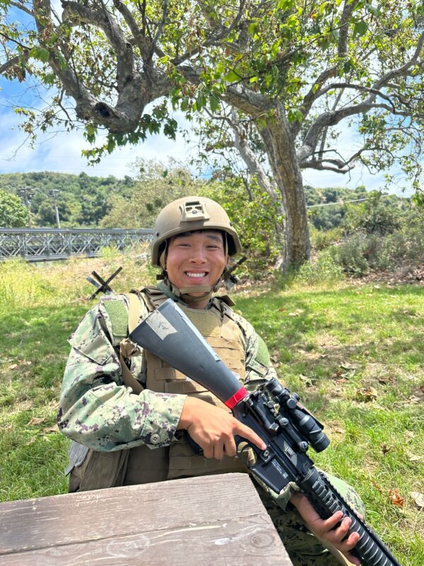 Jared Tam in helmet